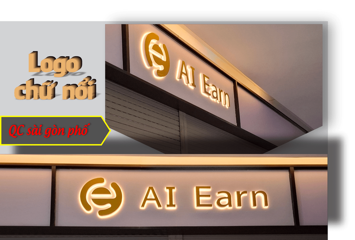Bảng Hiệu Chữ Alu Vàng Gương – Đèn Sáng Chân Sang Trọng Và Hiện Đại